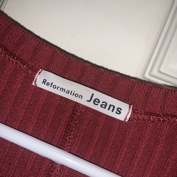 REFORMATION
Olympia Midi ribbed Dress In Rust revolve designer spring party boho - Picture 6 of 11